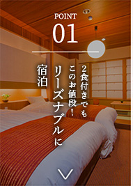 POINT01 リーズナブルに宿泊